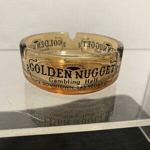 Vintage Golden Nugget Gambling Hall Las Vegas Glass Ashtray